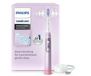 Philips Sonicare AdvancedClean Limited Edition, Cepillo de dientes eléctrico - Smart Screen, sensor de presión, recambio del cabezal de cepillado, 5 modos de cepillado y SmarTimer, rosa, HX3792/12