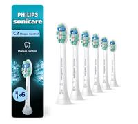Philips Sonicare C2 Plaque Control - Cabezales de repuesto originales para cepillo de dientes eléctrico, blanco, paquete de 6 unidades de hasta 18 meses de suministro, HX9026/77