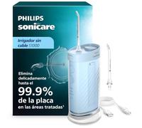 Philips Sonicare Compact Flosser 1000 - Irrigador bucal compacto con 3 modos de limpieza, resistencia al agua IPX7, mejora la salud de las encías, ideal para viajes, Azul claro, HX3333/24