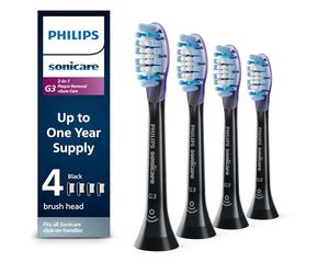 Philips SONICARE HX9054/95 - Cabezales de repuesto para cepillo de dientes G3, 4 cabezales de cepillo, color negro