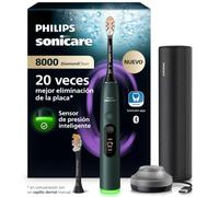 Philips Sonicare Next-Generation DiamondClean 8000 Cepillo de dientes eléctrico - con Smart Pressure Feedback y 15 ajustes, verde oscuro, HX8312/14
