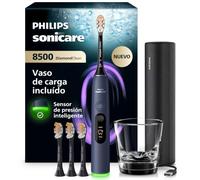 Philips Sonicare Next-Generation DiamondClean 8500 Cepillo de dientes eléctrico - con Smart Pressure Feedback y 18 ajustes, azul oscuro, HX8515/13