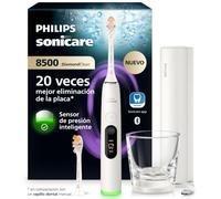 Philips Sonicare Next-Generation DiamondClean 8500 Cepillo de dientes eléctrico - con Smart Pressure Feedback y 18 ajustes, blanco talco, HX8514/11
