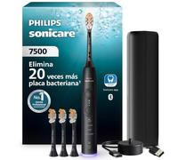 Philips Sonicare Serie 7500 Cepillo eléctrico - Tecnología Next Generation Sonicare, sensor de presión, 12 ajustes, SmarTimer, 21 días de autonomía, estuche de carga para viaje, negro, HX7421/15