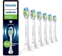 Philips Sonicare W2 Optimal, cabezales de cepillo de dientes de repuesto auténticos (blanco, 1 paquete de 6))