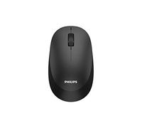 Philips SPK7307BL- Ratón inalámbrico de diseño ergonómico con conexión 2,4GHz, 1600 PPP, Agarre ambidiestro, Negro