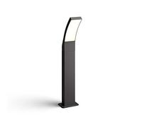 PHILIPS Splay Aplique Pedestal Exterior, 800 lm, 2700 K, PowerShield, IP44 Resistente a la Intemperie, Duradero, Aluminio, Larga Vida Útil, LED Integrado, Gris Antracita