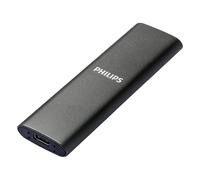 Philips SSD Externo portátil de 500 GB - Ultra Slim SATA Ultra Speed USB-C, Velocidad de Lectura de hasta 540 MB/s, Aluminio