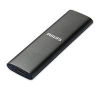 Philips SSD portátil Externo de 2 TB - Slim SATA Speed USB-C - USB Velocidad de Lectura de hasta 550 MB/s, Velocidad de Escritura de hasta 550 MB/s, Aluminio