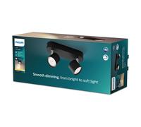 Philips - STAR bar/tube black 2x4.5W SELV Dim