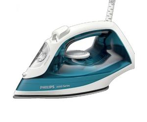 Philips Steam Iron Series 2000 DST2010/90 - Sistema antigoteo - Capacidad del depósito: 250 ml - Solplate no adhesivo - Azul oscuro