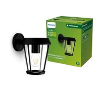 Philips Sunera Aplique de pared para exteriores, Max 25W, casquillo E27, Negro