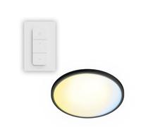 Philips Superslim mando a distancia para techo, 5 escenas de iluminación predefinidas, Regulación profunda al 1%, Fácil de controlar, Fácil de instalar, Diseño delgado, 22 W, Redondo, Negro