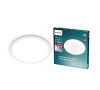 Philips SuperSlim Plafón LED de techo con SceneSwitch (18 W), 3 niveles de brillo, Luz blanca fría, EyeComfort, blanco, 30 cm
