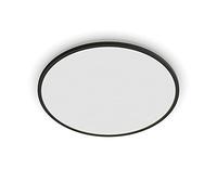 Philips SuperSlim Plafón LED de techo con SceneSwitch (36 W), 3 niveles de brillo, Luz blanca cálida, EyeComfort, negro, 55 cm