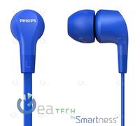 PHILIPS TAE1105 Auriculares In-Ear Con Cable Jack 3.5 Con Control Remoto Azul