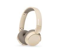 PHILIPS TAH3209BG Auriculares on-Ear Ligeros Bluetooth con Aislamiento pasivo del Ruido - 55 Horas de reproducción, Sonido Natural, Llamadas nítidas, Graves dinámicos, 2 Horas de Carga USB-C - Beige
