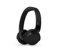 Philips TAH4209BK Auriculares on-Ear Ligeros Bluetooth, Aislamiento pasivo del Ruido, 55 Horas de reproducción, Sonido Natural, Llamadas nítidas, Graves dinámicos, 2 Horas de Carga USB-C, 2024, Negro