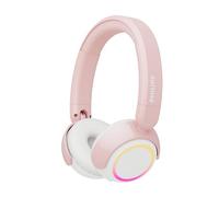 Philips TAK4200PK 4200 Series Auriculares Infantiles inalámbricos on Ear Plegables, limitación Volumen, Audio compartido, Cable 3,5 mm y USB-C Incluido - Rosa