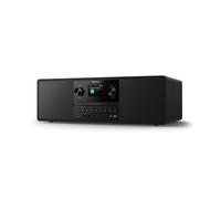 Philips TAM6500/10 Sistema de música Micro 100 vatios, Bluetooth 6.0, Auracast, Radio Dab+/FM, CD/USB/Entrada Audio, Altavoces Bass-Reflex, Pantalla Color, Mando Distancia, Plástico Reciclado - Negro