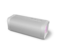 Philips TAS2000W Altavoz Inalámbrico Bluetooth con Juego de Luces LED, Bass+ de 20W, Auracast, 20h Reproducción, Resistencia Salpicaduras IPX5, Reproducción USB, Micro, Control por App - Blanco