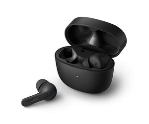 PHILIPS TAT2206BK/00 Auriculares Bluetooth con Micrófono/Resistentes a Salpicaduras y Sudor, 18h de Reproducción, Ajuste Cómodo/Auriculares Inalámbricos/Earbuds, Negro