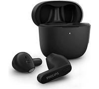 Philips TAT2236BK/00 Auriculares inalámbricos, Estuche de Carga súper Delgado, Resistente a Salpicaduras y Sudor, Bluetooth, 18 Horas de reproducción, micrófono Integrado, Negro