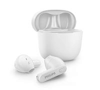 Philips TAT2236WT/00 Auriculares inalámbricos, Estuche de Carga súper Delgado, Resistente a Salpicaduras y Sudor, Bluetooth, 18 Horas de reproducción, micrófono Integrado, Blanco