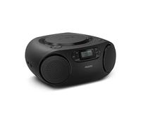 Philips TAZ2000 - Máquina de Sonido portátil de CD con Radio FM, Bluetooth 6.0, reproducción USB, Entrada de Audio, Refuerzo dinámico de Graves, Altavoces estéreo de 6 W, alimentación CA/batería, asa