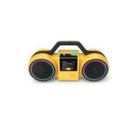 PHILIPS The Roller TAMS60Y Altavoz inalámbrico | 120W máx, Bluetooth 6.0, resistente al agua IP67, Batería 24h, estéreo, diseño retro, Auracast, USB-C, luces led, amarillo