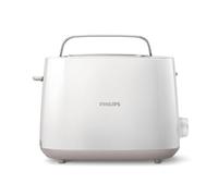 Philips Tostadora de pan 2 Ranuras, 8 Ajustes, Calientabollos, Blanco