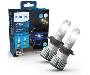 Philips Ultinon Pro6000 Boost H7-LED, 12V PX26d, bombillas LED automotrices, 1550 lm, +450% luz más brillante, 5 años de garantía