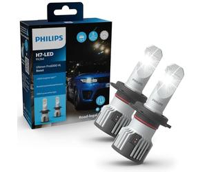 Philips Ultinon Pro6000 Boost H7-LED, ampoule LED pour éclairage avant automobile homologuée*, jusqu'à 300% de luminosité en plus**, 5.800K, conception ultra-compacte, set de 2