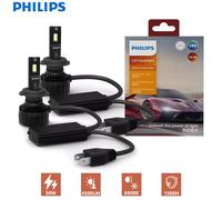 Philips Ultinon Rally 3550 LED H4 H7 H11 100W 9000LM HB3 HB4 HIR2 Faro de coche de alta potencia Watt 6500K Lámparas LED blancas 2X