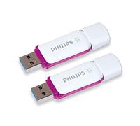 Philips Unidad Flash USB Snow 64 GB, USB 3.0, Paquete de 2, púrpura
