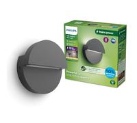 Philips Valor Lámpara de pared para exteriores ultraeficiente, 2700 K, 800 lm, antracita