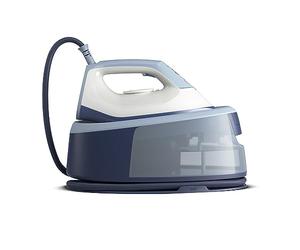 Philips Vaporizador Serie 3000, 2400 W, vapor continuo 120 g/min, golpe de vapor 350 g, rápido y potente, vapor vertical, 1.4 l de depósito, suela de cerámica, Deep Azur (PSG3000/20)