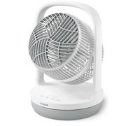 Philips Serie 2000 Ventilador de sobremesa. Ultrasilencioso con tecnología SilentWings. 23 dB. Circula el aire. Inclinación 180. Temporizador 12h. Para dormitorio, hogar y oficina. Blanco (CX2050/00)