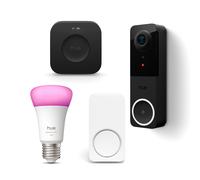 Philips Videotimbre Hue con cable + timbre inteligente + Bridge Pro + Bombilla A60 E27 white & color ambiance