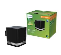 Philips - Virona aplique solar de pared, iluminación exterior, 2700 K, 200 lm, Negro