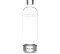 Philips Water ADD912 Botella para Sifón de Soda, Agua con Gas, Bebidas corbonatadas, Plástico y Acero Inoxidable, Transparente, 1 Litro