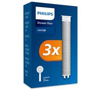 Philips Water Alcachofa de ducha con filtro - Filtro de repuesto 3 PACK, elimina eficazmente el cloro y otras partículas grandes, capacidad de filtrado de 1 mes