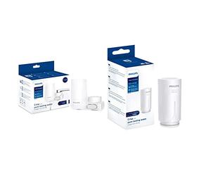 Philips Water - AWP3703 - Sistema de Filtración de agua para Grifo, Filtro de agua On Tap, Color Blanco & X-Guard On Tap Water Filter Cartridge, Color Chlorine, 1 Unidad
