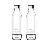 Philips Water Botellas para Agua con Gas, 2 x 0,5 L, Transparentes - Compatibles con Las máquinas de Soda ADD4902 y Water Station ADD5962