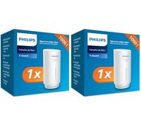 Philips Water Cartucho de filtro Ontap AWP305/10, MICROFILTRACIÓN, Paquete de 2, capacidad de filtración de 1000 L, filtra SEDIMENTOS, CLORO y otras sustancias que alteran el sabor