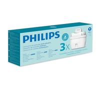 Philips Water Cartuchos de filtro de agua de repuesto Antical+, pack de 3 filtros, compatible con Brita, HASTA UN 50 % DE MAYOR REDUCCIÓN DE LA CAL