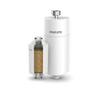 Philips Water Filtro de ducha en línea + 1 cartucho de repuesto, reduce el CLORO hasta un 99%, compatible con todas las mangueras y grifos estándar, capacidad de filtración 50 000 L por filtro