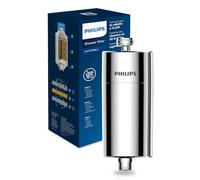Philips Water filtro de ducha en línea - incluye 1 cartucho, filtración hasta 50.000 L, color cromado, reduce cloro hasta un 99%, fácil de instalar, compatible con la mayoría de duchas