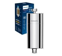 Philips Water filtro de ducha en línea - incluye 1 cartucho, filtración hasta 50.000 L, color cromado, reduce cloro hasta un 99%, fácil de instalar, compatible con la mayoría de duchas
