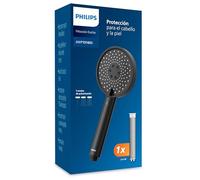 Philips Water filtro de ducha - protege piel y cabello, elimina cloro y partículas grandes, 3 modos de rociado, capacidad de filtrado 1 mes, negro